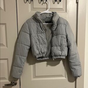 PrettyLittleThing Gray Puffer Jacket